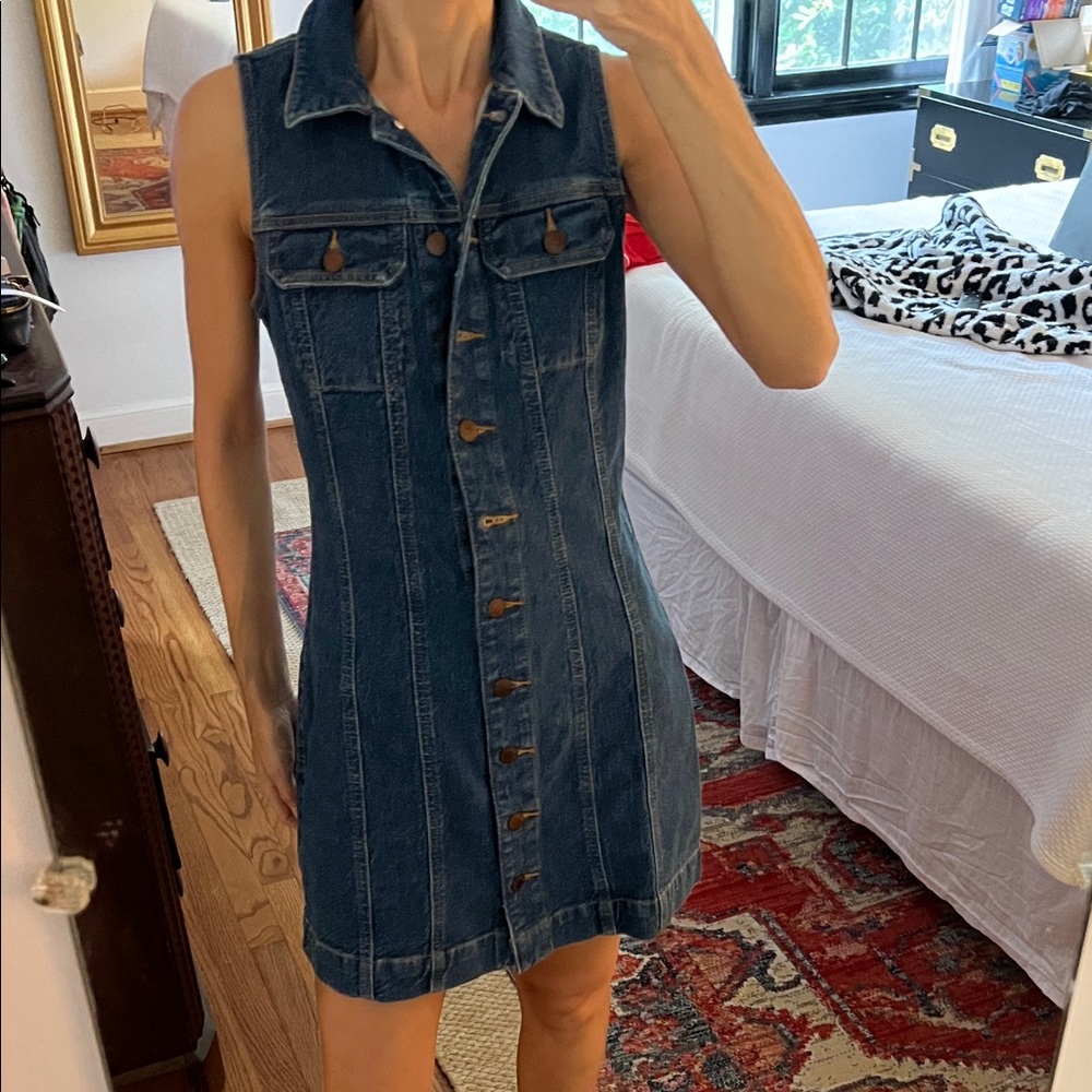 Denim mini dress